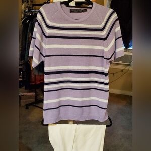 Laura Scott Lavender Knit Top 1X